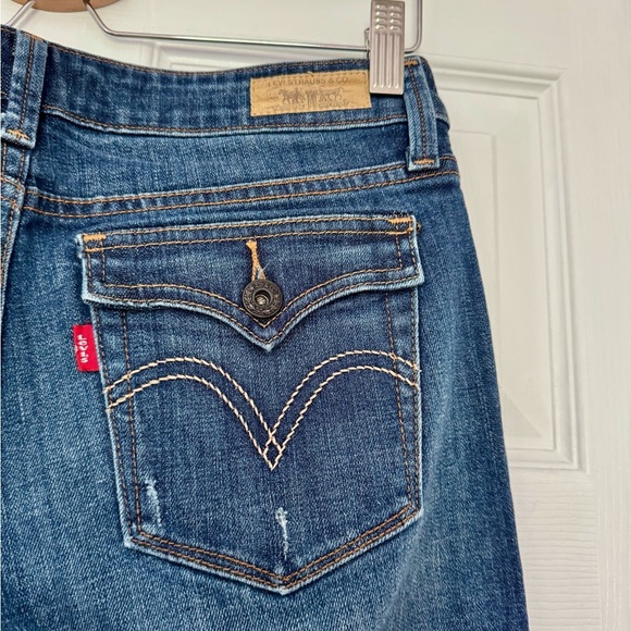 Levi's Dark Blue Flare Low Boot Cut 545 Jeans 6 Medium - Picture 4 of 11